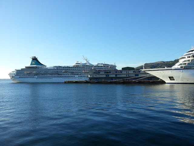 Cruise ship Artania in Bergen, Norway; Fjords Cruise; Ships in Bergen