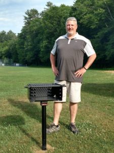 Darryl Parker and a grill