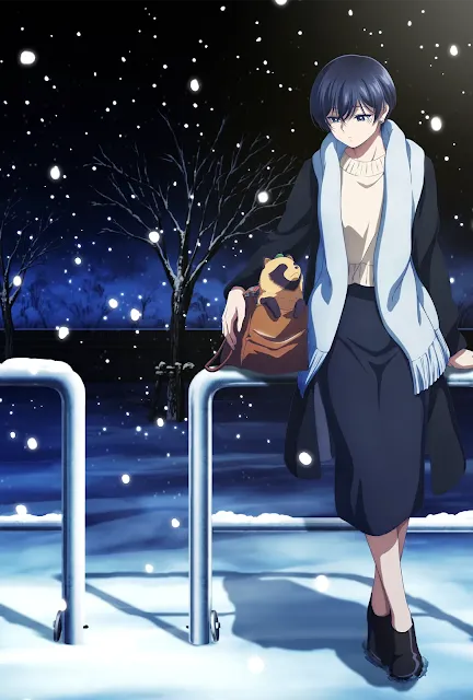 Visual oficial del anime With You and the Rain con Fuji y su misterioso “perro”.