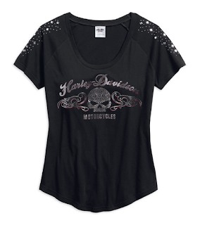 http://www.adventureharley.com/harley-davidson-womens-scroll-skull-scoop-tee-black-99164-16vw