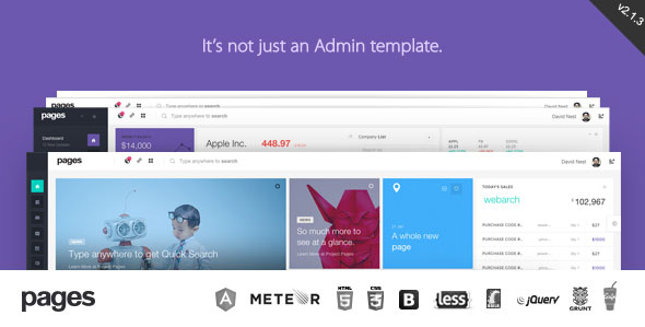 Pages Admin Dashboard Template & Web App