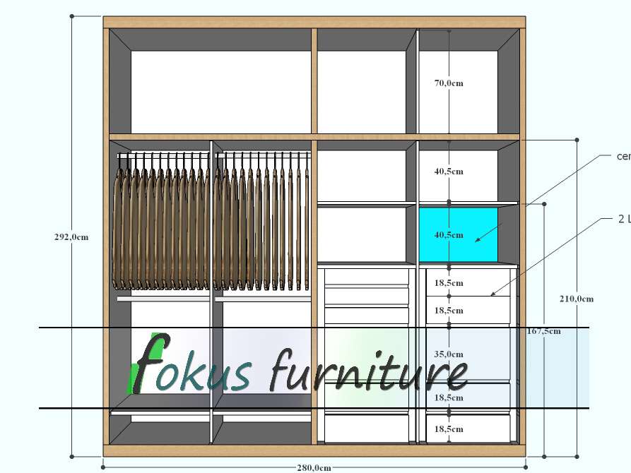 Lemari pintu geser dan kitchen set di Bintaro Furniture 