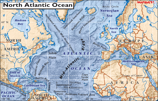Atlantic Ocean Important Facts and Features for Competitive Exams | GENERAL STUDIES INDIA