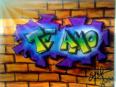 Six Picture of Graffiti Te Amo
