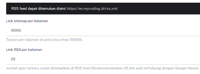 Website memiliki RSS Feed