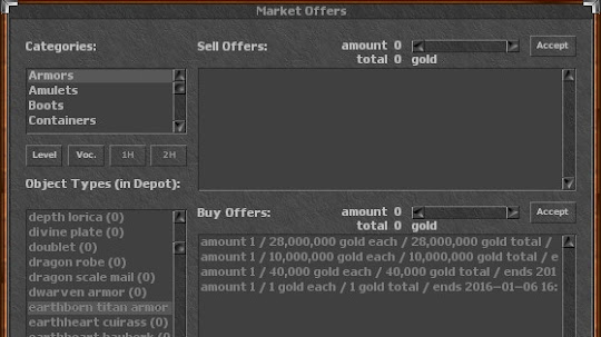 Como hacer dinero en Tibia con el Market