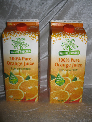 nature's nectar orange juice Aldi