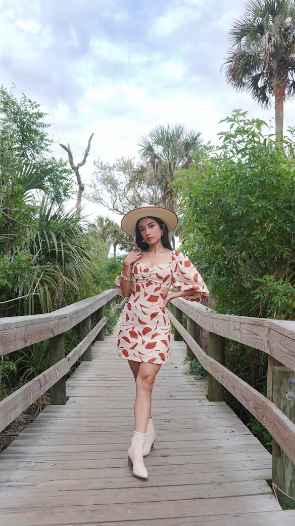 Trees, Straw hats, summer fashion, fall hats, outfit trends, outfit inspiration, Jungle Florida Straw hat look