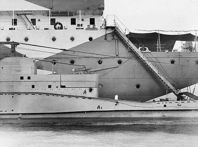 HMS Thrasher, returning to port on 15 February 1942 worldwartwo.filminspector.com