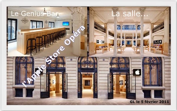 Montage photo de l'Apple Store Opéra