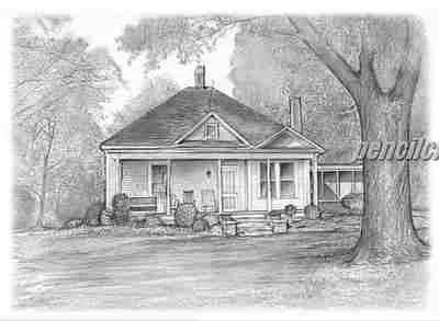 Pencil Drawing For House