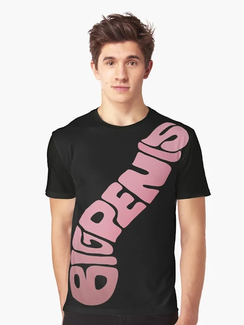 Big Penis art text t-shirt - nude tones