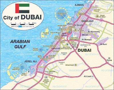 world map of dubai. Dubai City Map places of