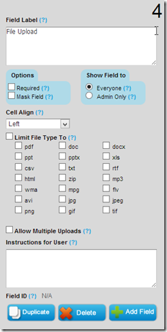 File Upload Option File Upload Option