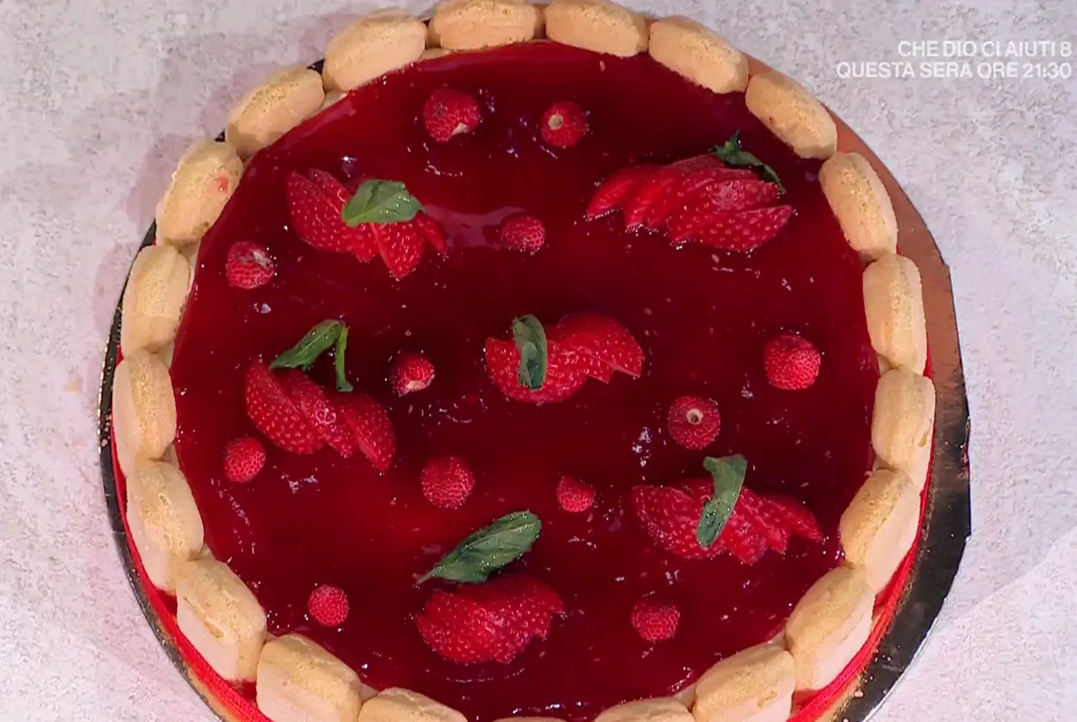 Torta fragole e menta piperita di Sal De Riso