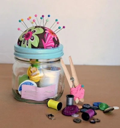 Sewing Kit Gift in Jar