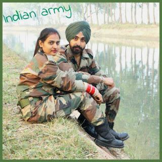 Cute Indian Army Couple Picture