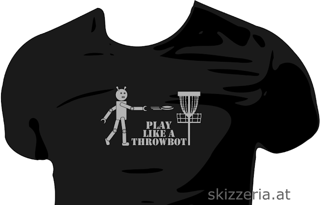 Play Disc Golf like a Throwbot Shirt