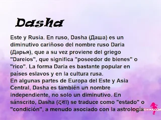 significado del nombre Dasha