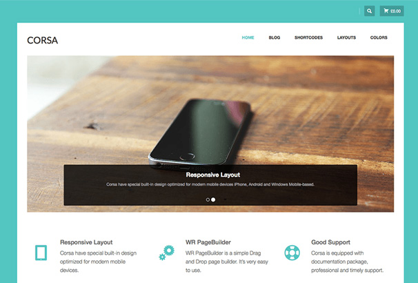 Corsa Responsive Flat Design Wp Theme  