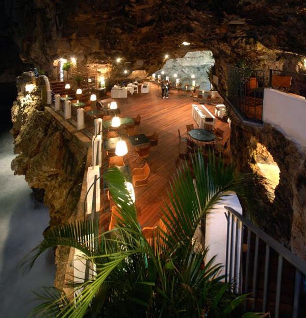 The Seaside Restaurant Inside a Cave in Italy