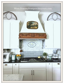 Farmhouse Cottage Kitchen-DIYRange Hood-Shiplap-DIY Subway Tile Backsplash-From My Front Porch To Yours