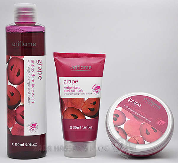 Oriflame Grape Antioxidant Range (Facewash, Peel-off mask and the 