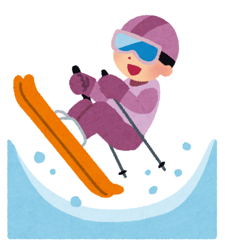 冬季オリンピックのイラスト スキーハーフパイプ かわいいフリー素材集 いらすとや