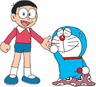 Gambar lucu Doraemon dan Nobita