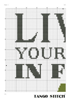 Live your life in full color funny motivating cross stitch pattern