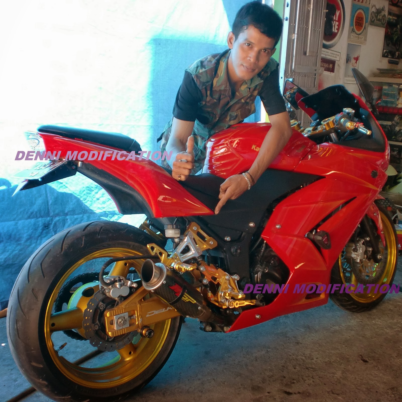 DENNI MODIFICATION ALAT  ALAT  VARIASI  MOTOR  NINJA 250 