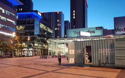 location of capoccis manchester at media city by the tram stop