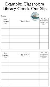 Example: Classroom Library Check-Out Slip - Labeling and Tracking a Classroom Library | The Logonauts