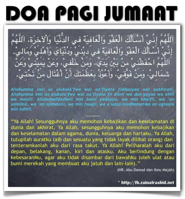 Cerita Ceriti Aku: Doa Pagi Hari Jumaat