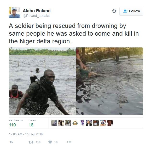 So Touching: Alleged Militants Rescue Drowning Soldier in Niger Delta (Photos)