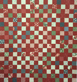 Eva Bransford Red Squares Quilt