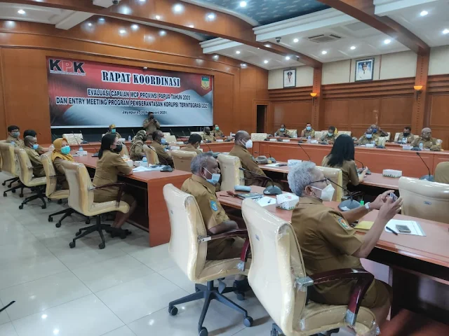 KPK Lakukan Pertemuan dengan PEMPROV Papua Membahas Program Pemberantasan Korupsi Terintegrasi 2021