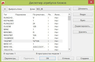 Управление описаниями атрибутов в блоках текущего чертежа