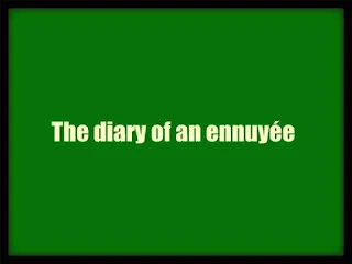 The diary of an ennuyée