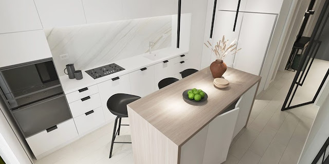 white minimalist kitchen design