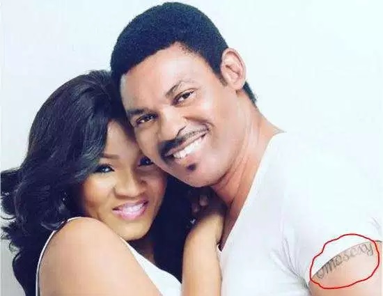 OMOTOLA JALADE EKEINDE’S HUSBAND TATTOOS HER NAME ON HIS ARM