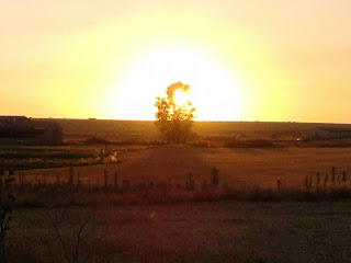 Puesta de sol en Olombrada