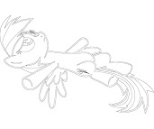 #8 Rainbow Dash Coloring Page