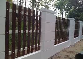 Hàng rào xi măng fence giả gỗ ngoài trời chịu nước