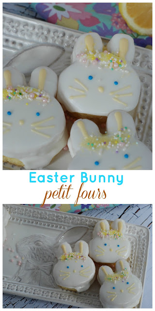 easter bunny petit four - lemon cake and recipe