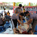 Polres Humbahas Bagikan Daging Qurban Ke Masyarakat, Pemda Belum Pernah Sama Sekali