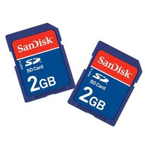 NEW 2GB SD Memory Card 2-Pack (Flash Memory & Readers)