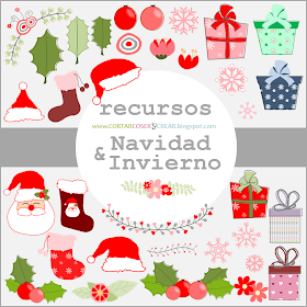 Recursos digitales gratuitos navideños scrapbooking freebies