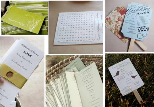 7 Creative Wedding Program Ideas