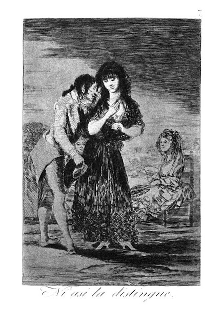 Goya - Ni asi la distingue / Even so he cannot make her out